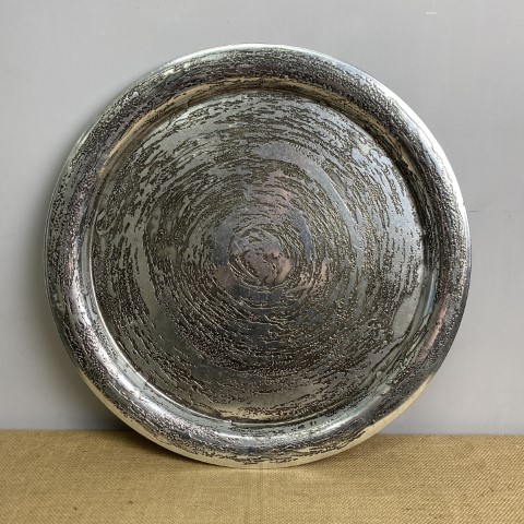 Large Silver Decorative Tray by Don Sheil