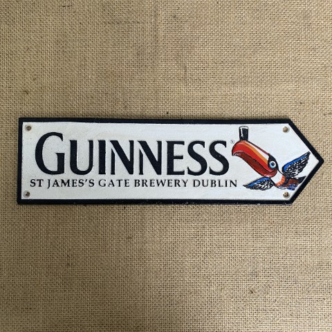 Cast Iron Guinness Arrow Sign