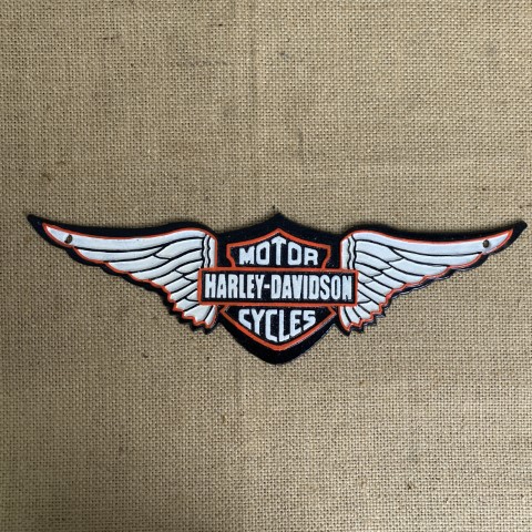 Cast Iron Harley Davidson Wings Wall Plaque