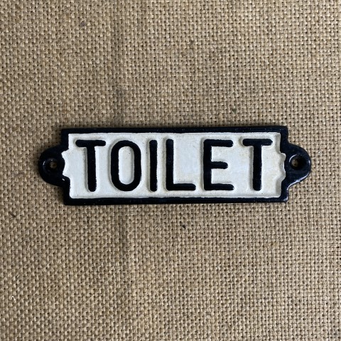 Cast Iron 'Toilet' Sign