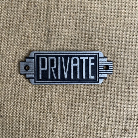 Cast Iron 'Private' Sign