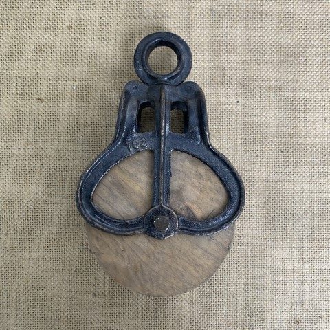 Cast Iron & Timber Decorative Pulley