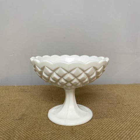 Vintage Milk Glass Compote