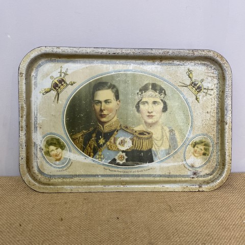 Vintage 1937 Royal Metal Tray