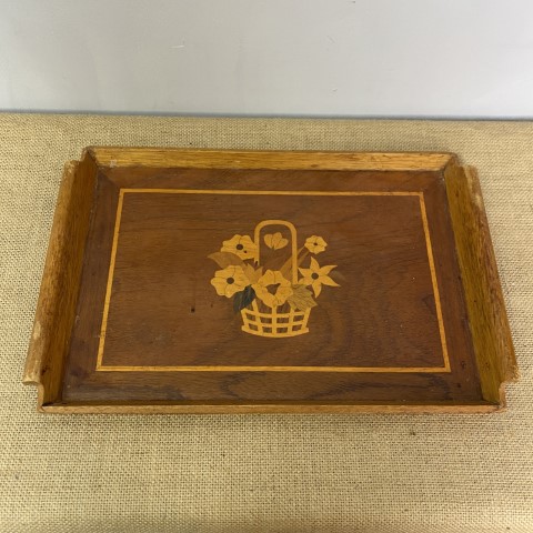 Vintage Timber Inlay Tray