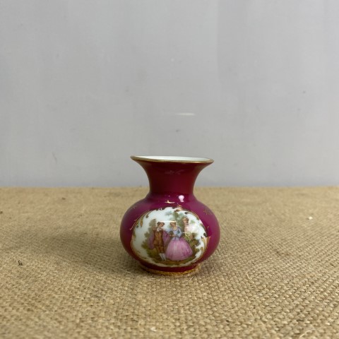 Pink French Limoges Vase