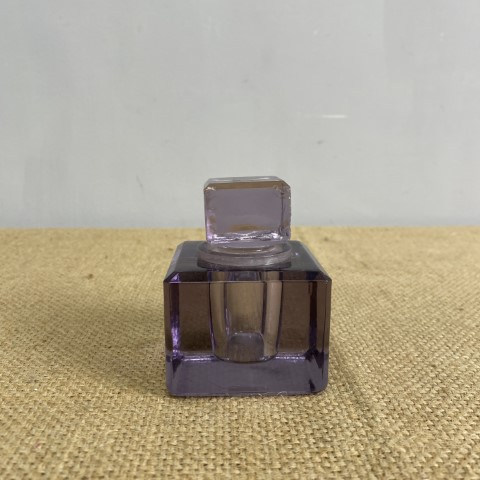 Vintage Purple Glass Inkwell