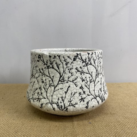 'Branches' Black and White Planter