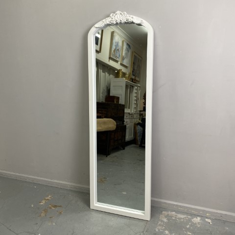 Floor Length White French Provincial Mirror