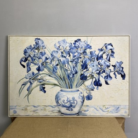 'Irises in a Vase' Wall Art