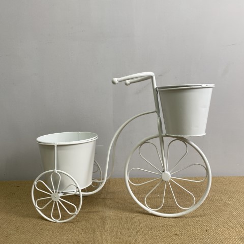 White Tricycle Planter