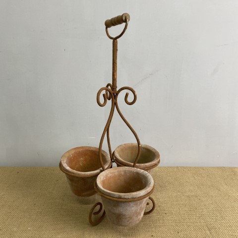 Triple Planter with Handle