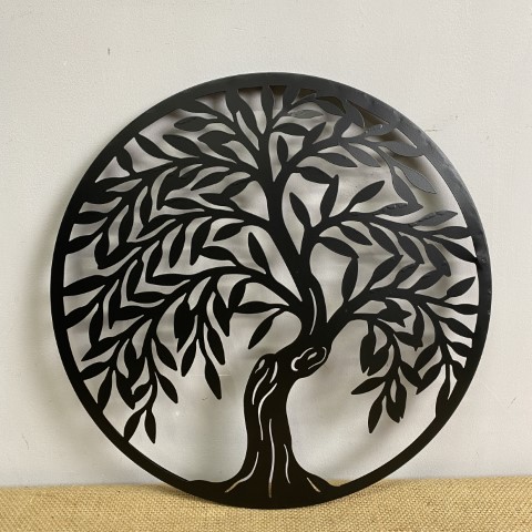 Black Metal Willow Tree Wall Art