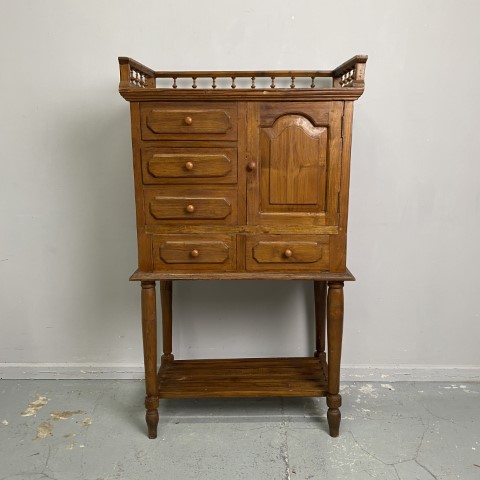 Vintage Timber Elevated Storage Cabinet