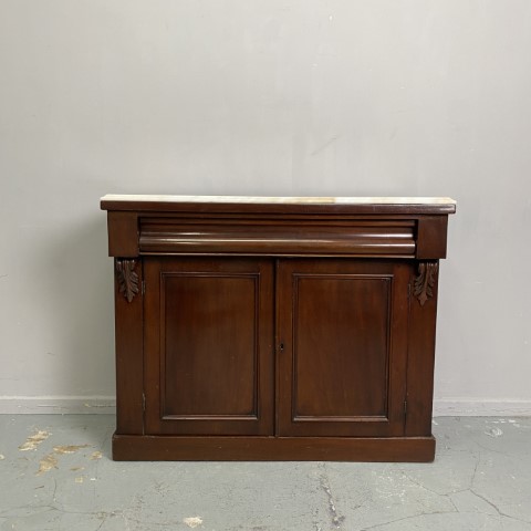 Victorian Mahogany Chiffonier with Marble Top