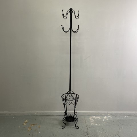 Black Hat Stand with Umbrella Storage