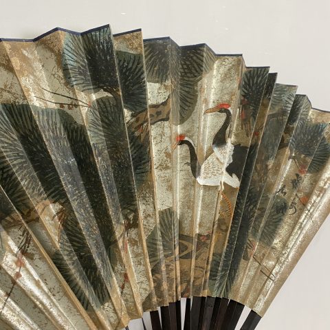 Large Vintage Japanese Folding Fan