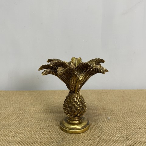 Medium Golden Palm Candle Holder