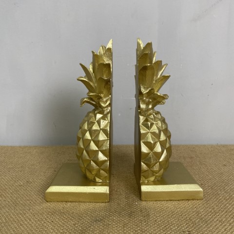 Golden Pineapple Bookends