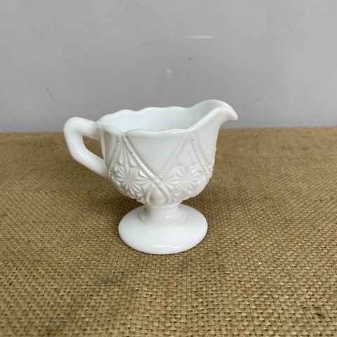 Small Vintage Milk Glass Jug