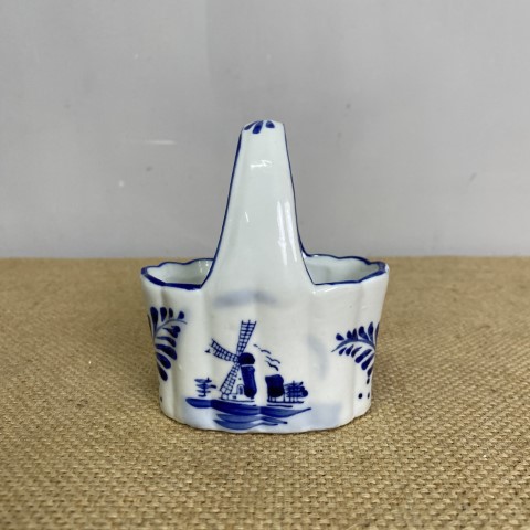 Vintage Blue & White Delft Basket