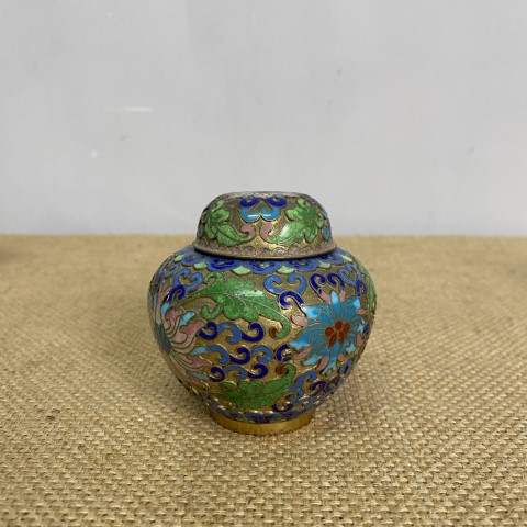 Vintage Chinese Cloisonné Ginger Jar