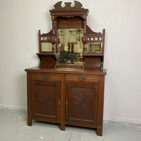 Antique Mirrored Sideboard