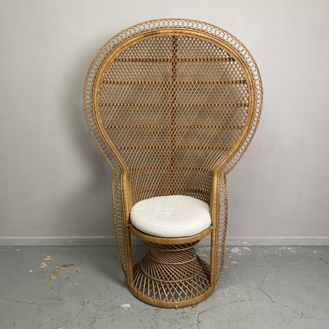 Boho Cane Peacock Chair