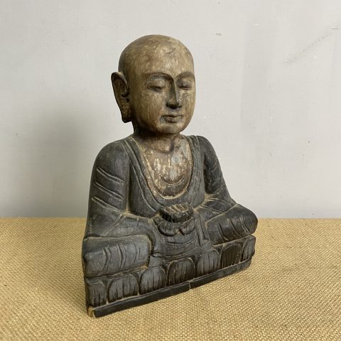 Vintage Carved Timber Buddha