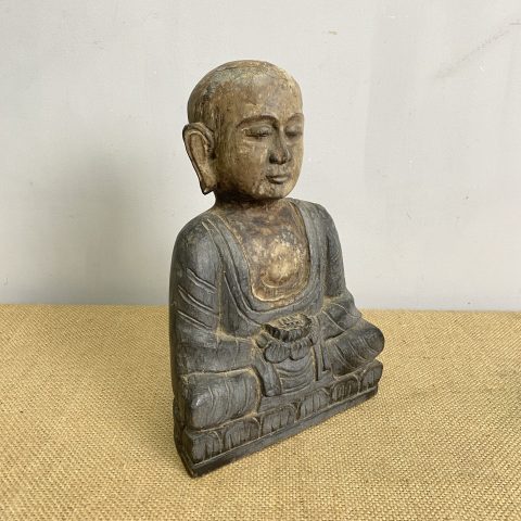 Vintage Carved Timber Buddha