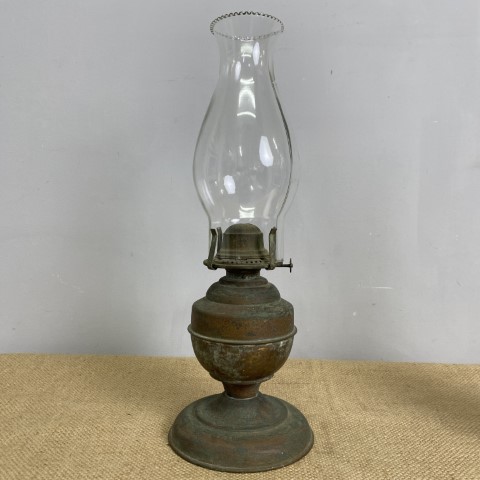 Vintage Brass Oil Lamp