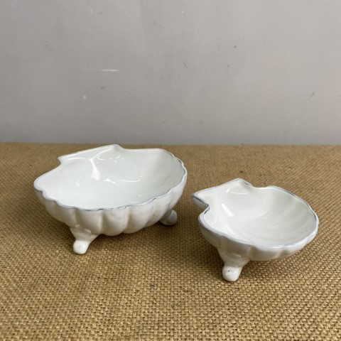 Pair of Ceramic Shell Dishes