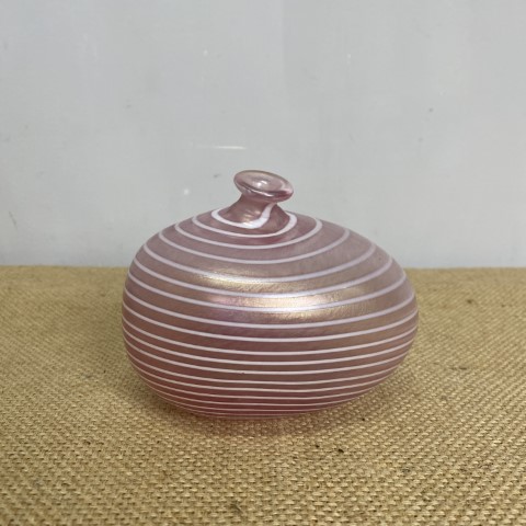 Kosta Boda 'Aphrodite' Pink Iridescent Design Vase