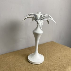 White Palm Tree Candle Holder