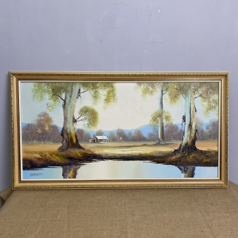 Vintage Oil Painting - Australian Landscape