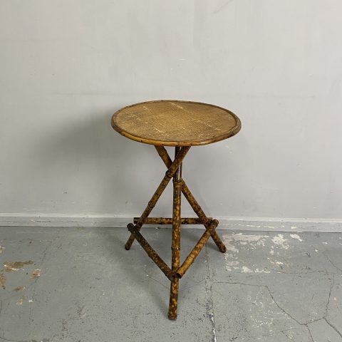 Vintage Tiger Cane Side Table