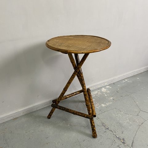 Vintage Tiger Cane Side Table