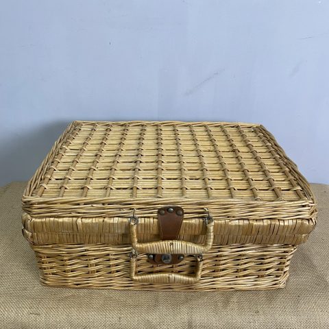 Vintage Cane Picnic Basket