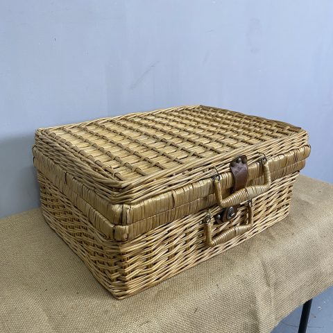 Vintage Cane Picnic Basket