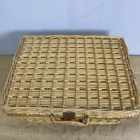 Vintage Cane Picnic Basket