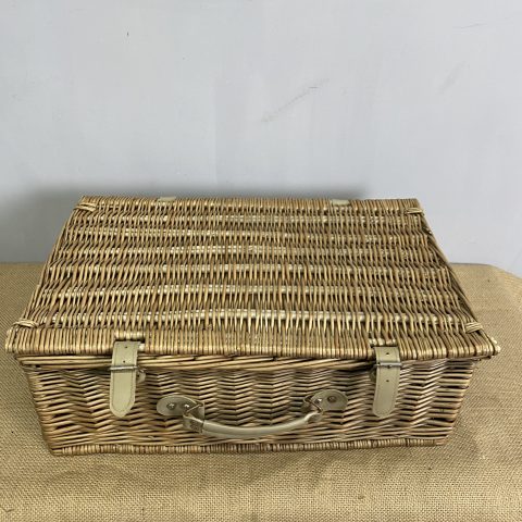 Vintage Cane Picnic Basket