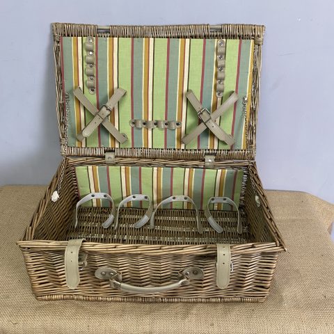 Vintage Cane Picnic Basket