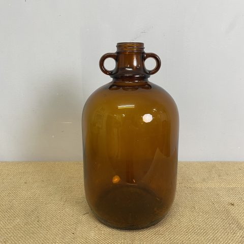 Vintage Amber Glass Bottle