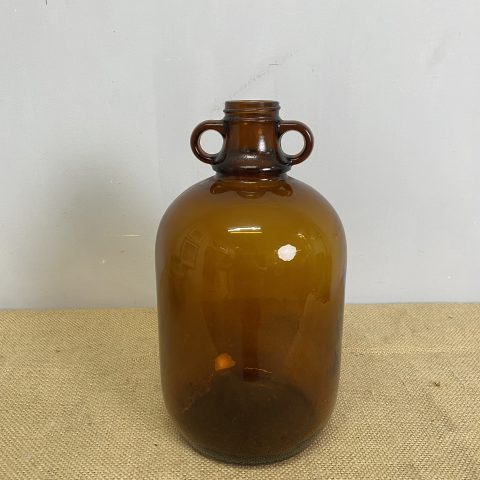 Vintage Amber Glass Bottle