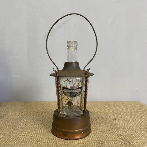 Vintage Musical Decanter with Creme de Menthe Bottle