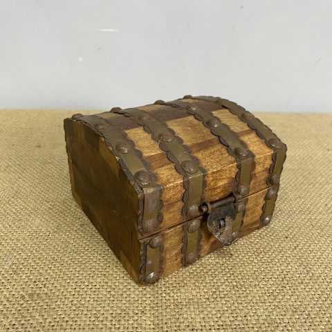 Small Timber and Metal Treasure Box