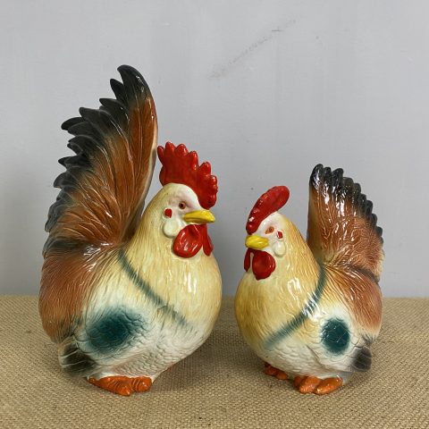 Pair of Vintage Ceramic Chicken Salt & Pepper Shakers