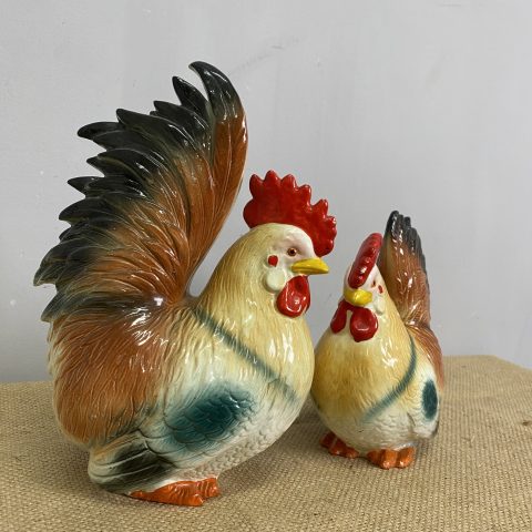 Pair of Vintage Ceramic Chicken Salt & Pepper Shakers