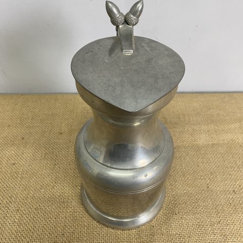 Vintage French Pewter Acorn Pitcher - Etains du Manoir, Paris France