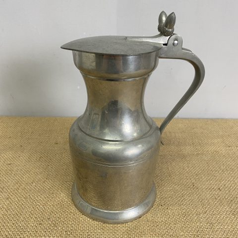 Vintage French Pewter Acorn Pitcher - Etains du Manoir, Paris France